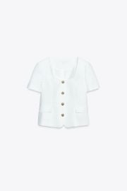 Square Neck Short Sleeve Blazer at Zara