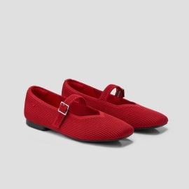 Square-Toe Mary Jane Margot Mary Jane in Ruby Red VIVAIA at Vivaia