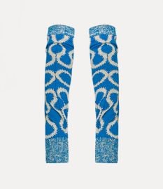 Squiggle Arm Warmers in Blue Vivienne Westwood at Vivienne Westwood