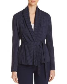 St  Emile Tokyo Pinstripe Belted Blazer at Bloomingdales