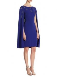 St  John - Embellished Cape Dress at Saks Fifth Avenue