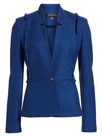 St  John - Gridded Texture Knit Wool-Blend Jacket at Saks Fifth Avenue