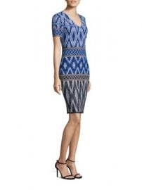 St  John - Patterned Wool-Blend Dress at Saks Fifth Avenue