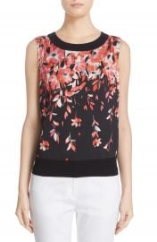 St  John Collection Floral Print Shell at Nordstrom