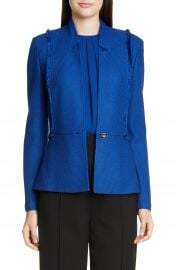 St  John Collection Gridded Texture Knit Jacket   Nordstrom at Nordstrom