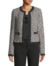 St  John Collection Inlaid Eyelash Tweed Jacket at Neiman Marcus