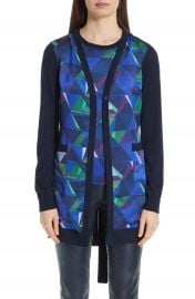 St  John Collection Jersey  amp  Silk Cardigan   Nordstrom at Nordstrom