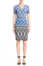 St  John Collection Kiara Geo Knit Dress at Nordstrom