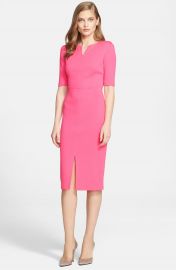 St  John Collection Milano Knit V-Neck Dress   Nordstrom at Nordstrom