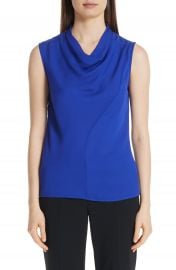 St  John Collection Silk Georgette Cowl Neck Blouse   Nordstrom at Nordstrom