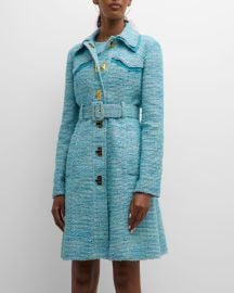 St John Belted Italian Eyelash Tweed Jacket at Neiman Marcus