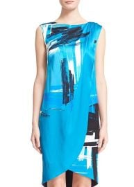 St John Brushstroke Draped Top at Saks Fifth Avenue