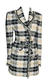 St John Collection Checkered Coat at eBay