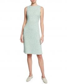 St John Collection Eyelash-Slub Tweed Sheath Dress at Neiman Marcus