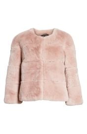 St John Collection Genuine Rex Rabbit Fur Jacket at Nordstrom