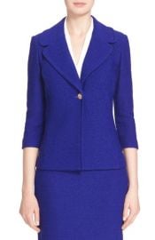 St John Collection Newport Knit Jacket in Blue at Nordstrom