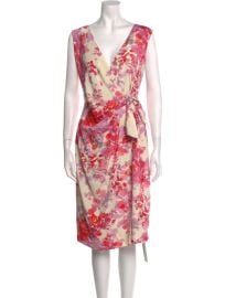 St John Collection Silk Midi Length Dress at The Real Real