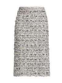 St John Fil Coupe Eyelash Tweed Midi Skirt at Saks Fifth Avenue