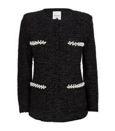 St John Tweed Faux Pearl Jacket at Harrods