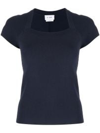 St John square-neck short-sleeved Knitted Top - at Farfetch