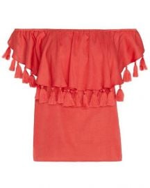 St Roche Off The Shoulder Tassel Top at Intermix