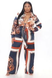 St Tropez Printed Jumpsuit - NavyMulti   Jumpsuits at Fashion Nova