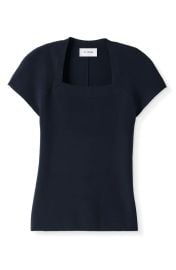 StJohn Evening Double Knit Square Neck Top at Nordstrom