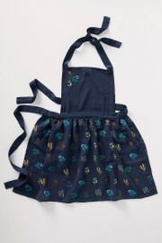 Stacia Embroidered Indigo Apron at Anthropologie