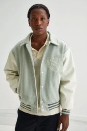 Standard Cloth Marled Melton Varsity at Urban Outfitters