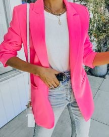 Standards Pocketed Blazer - Neon Pink VICI at Vici