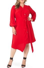 Standards amp Practices Asymmetrical Long Sleeve Shirtdress at Nordstrom