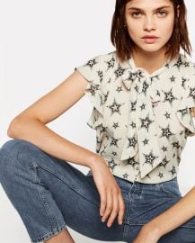 Star Print Blouse at Zara