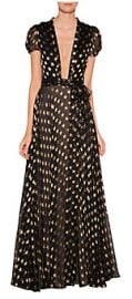 Star Print Chiffon Gown at Stylebop