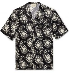 Star Print Silk Oversize Bowling Shirt by Gucci at Mr Porter