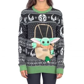 Star Wars Baby Yoda The Child Forces Trees Ugly Christmas Sweater at Ugly Christmas Sweater