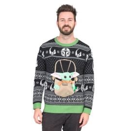 Star Wars Baby Yoda The Child Forces Trees Ugly Christmas Sweater by Ugly Christmas Sweater at Ugly Christmas Sweater