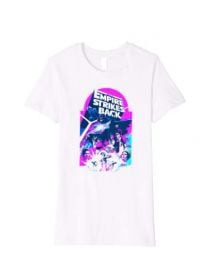 Star Wars The Empire Strikes Back Neon Distressed Premium T-Shirt at Amazon