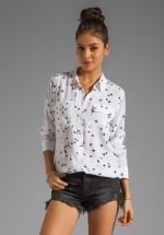 Star print shirt by Equipment at Revolve