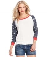 Star print sweater from Macys at Macys