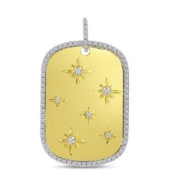 Starburst Dogtag Pendant with Chain by Brevani at Badler