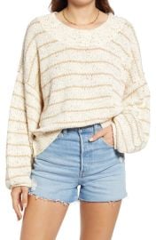 Starlight Stripe Cotton Blend Sweater at Nordstrom