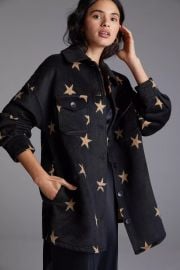 Starry Knit Shirt Jacket at Anthropologie