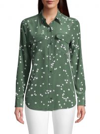 Starry Night Slim Signature Silk Shirt at Saks Fifth Avenue