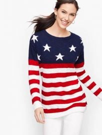 Stars & Stripes Linen Sweater by Talbots at Talbots