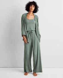 State of Day Women39s 3-Piece Fluid-Knit Pajama Set Created for Macy39s - Macy39s at Macys