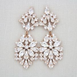 Statement Bridal Crystal Earrings - SADIE Treasures by Agnes at Treasures by Agnes