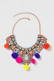 Statement Festival Pom-Pom Necklace at Topshop