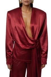 Statement Satin Drape Top at Nordstrom