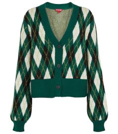 Staud - Knave argyle cotton-blend cardigan at Mytheresa