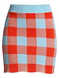 Staud - Sonoma Check Cotton Mini Skirt at Saks Fifth Avenue